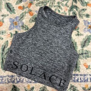 Strut This Bra Top Fitness Workout Solace Gray High Neck Small